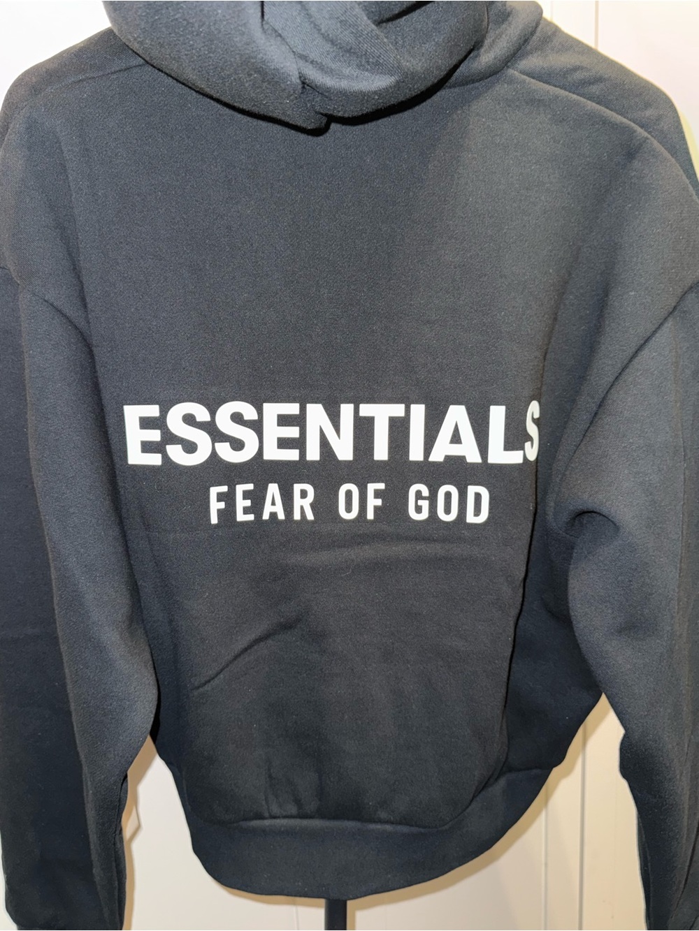 Essentials Fear of God Full Zip Black Hoodie New